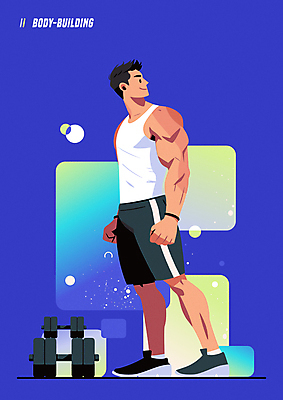전신 라이프스타일 남자 운동화 일러스트 근육 한명 성인 파란색 운동복 사각형 운동기구 아령 원형 보디빌딩 그라데이션 성인남자한명만 국내일러스트 AI파일 도형 1 옷 컬러 신발 사람 생활 헬스 남자한명만 성인남자만 파일형식 벡터