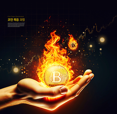 PSD 편집이미지 손 불 들기 신체부위 빛 동전 주황색 폭등 가상화폐 이미지편집 자연요소 컬러 돈 모션 사람 상승 파일형식
