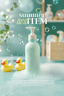 PSD 편집이미지 하늘색 선반 사람없음 여름 목욕 육아 비눗방울 나무상자 디지털합성 비누거품 바디워시 박람회 신상품 오리장난감 이미지편집 계절 가구 파란색 상자 장난감 청결 거품 상품 파일형식