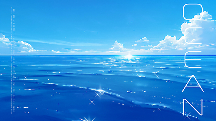 PSD 구름 물결 바다 일러스트 하늘 사람없음 반짝임 햇빛 맑음 그림 국내일러스트 자연요소 모션 날씨 태양 파일형식