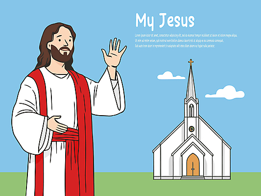 남자 기독교 일러스트 한명 웃음 상반신 성인 교회 인사 예수 예배 성인남자한명만 국내일러스트 AI파일 1 종교 종교건축 표정 사람 건물 예절 신_종교 남자한명만 성인남자만 파일형식 벡터