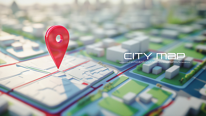 PSD 편집이미지 지도 사람없음 3D 행선지 도시 위치 길찾기 네비게이션 GPS 위치정보 편집3D 정보 디지털합성 파일형식