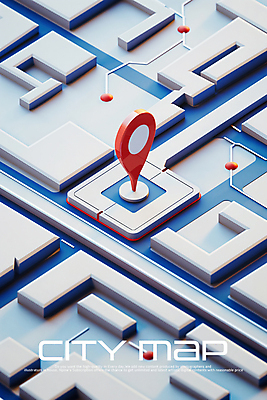 PSD 편집이미지 지도 사람없음 3D 행선지 도시 위치 길찾기 네비게이션 GPS 위치정보 편집3D 정보 디지털합성 파일형식