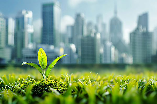 JPG 편집 편집이미지 잎 자연 빌딩 잔디 사람없음 초록색 새싹 에너지 도시 에코 합성 이미지 편집실사 AI컴퓨터그래픽 AI콘텐츠 식물 컬러 건물 환경 CG 생태계 파일형식