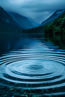 JPG 편집이미지 호수 물결 자연 아침 산 사람없음 여름 환경 새벽 야간 디지털합성 시작 물결파장 편집실사 AI포토 AI콘텐츠 주간 자연요소 계절 CG 생태계 파일형식