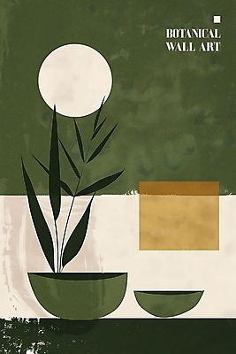 PSD 그릇 잎 일러스트 자연 사람없음 장식 초록색 인테리어 원형 모던 그림 질감 심플 베이지색 미니멀 차분 국내일러스트 도형 식물 식기 디자인 컬러 컨셉 생태계 파일형식