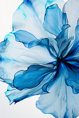 JPG 무료이미지 꽃 일러스트 잉크 사람없음 파란색 혼합 겹침 확산 국내일러스트 AI일러스트 AI콘텐츠 식물 컬러 파일형식