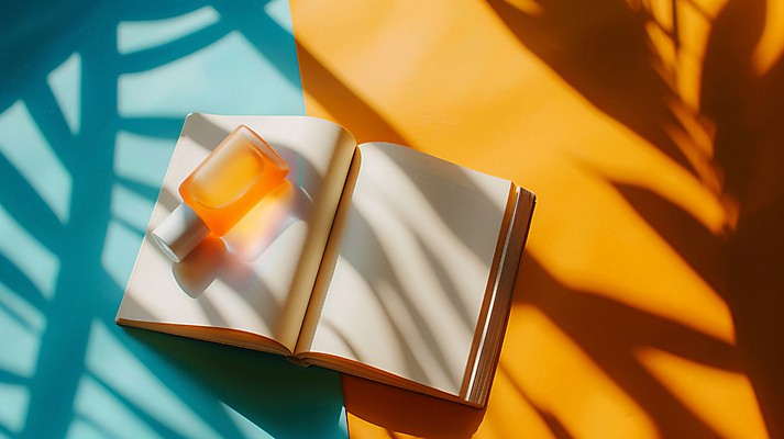 JPG 편집이미지 하늘색 그림자 사람없음 여름 주황색 화장품 디지털합성 피부관리 스킨케어 수분케어 편집실사 AI포토 AI콘텐츠 계절 컬러 관리 파란색 뷰티 CG 파일형식