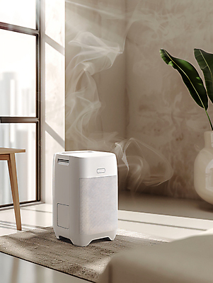 JPG 식물 편집이미지 화분 창문 탁자 실내 사람없음 여름 소파 카펫 공간 연기 디지털합성 장마 제습기 편집실사 AI포토 AI콘텐츠 계절 가구 의자 내부 가전제품 비_날씨 CG 파일형식