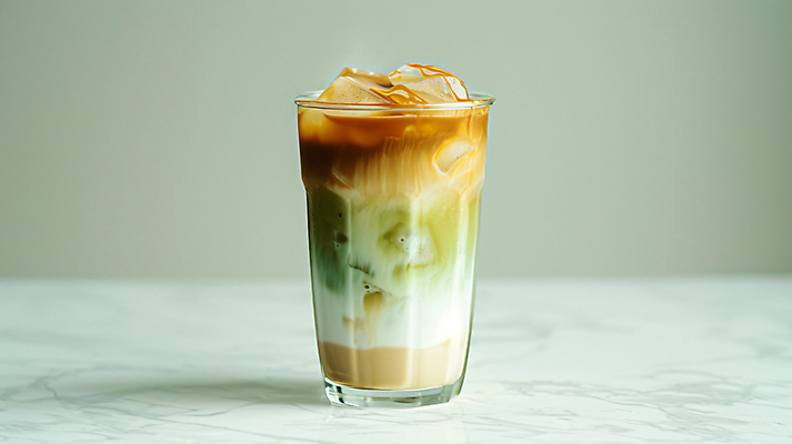 JPG 편집이미지 잔 사람없음 카페 디지털합성 코코넛 라떼 편집실사 판단잎 AI포토 AI콘텐츠 식기 커피 잎 과일 상점 CG 파일형식