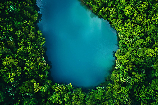 JPG 나무 편집이미지 호수 자연 풍경 사람없음 여름 숲 디지털합성 편집실사 AI포토 AI콘텐츠 식물 계절 CG 생태계 파일형식