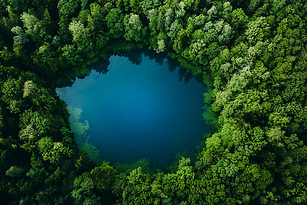 JPG 나무 편집이미지 호수 자연 풍경 사람없음 여름 숲 디지털합성 편집실사 AI포토 AI콘텐츠 식물 계절 CG 생태계 파일형식