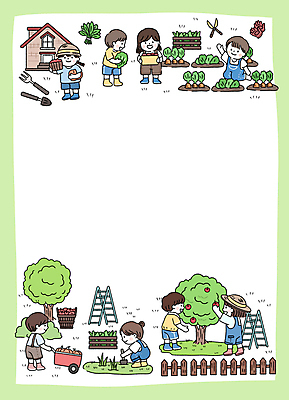 전신 PSD 어린이 장갑 일러스트 사다리 주택 가위 서기 들기 소녀 소년 여러명 울타리 수레 수확 농기구 사과나무 농촌체험 텃밭 어린이만 카피스페이스 국내일러스트 나무 잡화 여자 남자 다수 밭 농업 모션 문구용품 사람 건물 담장 카트 공백 도구 체험학습 사과 파일형식