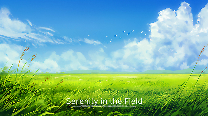 PSD 구름 일러스트 자연 하늘 수채화 풍경 잔디 초원 사람없음 맑음 그림 카피스페이스 국내일러스트 자연요소 식물 날씨 공백 생태계 파일형식