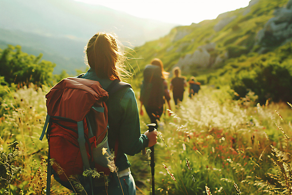JPG 편집이미지 여자 남자 여행 자연 산 풍경 여러명 성인 취미 잡기 분위기 디지털합성 등산스틱 성인만 백패킹 편집실사 AI인물포토 AI콘텐츠 다수 컨셉 모션 사람 레포츠 CG 생태계 등산용품 파일형식 AI포토