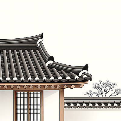 JPG 한국문화 건축 문화 한국건축 일러스트 지붕 한옥 기와 풍경 사람없음 분위기 기와지붕 전통창문 국내일러스트 AI일러스트 AI콘텐츠 동양문화 한국전통 전통 컨셉 고건축 창문 한국 파일형식