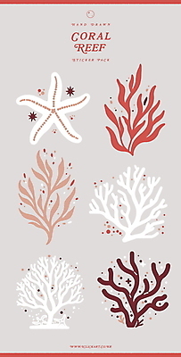 바다 분홍색 스티커 일러스트 자연 아침 불가사리 새해 산 사람없음 빨간색 반짝임 일출 흰색 수중식물 산호 산호초 연하장 국내일러스트 AI파일 주간 식물 컬러 모션 극피동물 카드_감사 노을 자포동물 생태계 파일형식 벡터