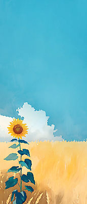 JPG 구름 백그라운드 일러스트 자연 하늘 해바라기 풍경 초원 사람없음 여름 분위기 국내일러스트 AI일러스트 AI콘텐츠 자연요소 계절 꽃 컨셉 생태계 파일형식