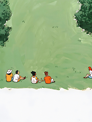 JPG 모자 여자 남자 일러스트 휴식 잔디 초원 여러명 성인 초록색 여름 소풍 평화 성인만 국내일러스트 AI일러스트 AI콘텐츠 식물 잡화 계절 컬러 다수 컨셉 사람 야외활동 파일형식