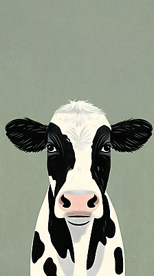 JPG 일러스트 사람없음 초록색 귀여움 목장 젖소 국내일러스트 AI일러스트 AI콘텐츠 컬러 컨셉 소 파일형식