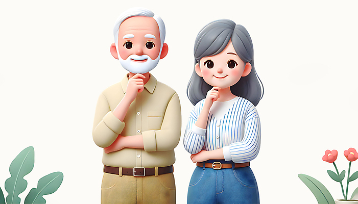 JPG 편집이미지 여자 할아버지 노년 남자 할머니 생각 건강 미소 두명 라이프 노부부 턱괴기 고민 노후대책 노인만 시니어보험 편집3D AI컴퓨터그래픽 AI콘텐츠 부부 감정 모션 표정 사람 성인 생활 노후 3D 보험 성인만 파일형식