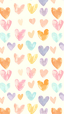 JPG 디자인 백그라운드 패턴 일러스트 사랑 사람없음 컬러풀 귀여움 하트 국내일러스트 AI일러스트 AI콘텐츠 모양 감정 컬러 컨셉 무늬 파일형식