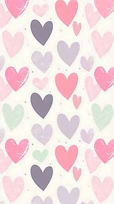 JPG 디자인 백그라운드 패턴 일러스트 사랑 사람없음 컬러풀 귀여움 하트 국내일러스트 AI일러스트 AI콘텐츠 모양 감정 컬러 컨셉 무늬 파일형식