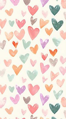 JPG 디자인 백그라운드 패턴 일러스트 사랑 사람없음 컬러풀 귀여움 하트 국내일러스트 AI일러스트 AI콘텐츠 모양 감정 컬러 컨셉 무늬 파일형식