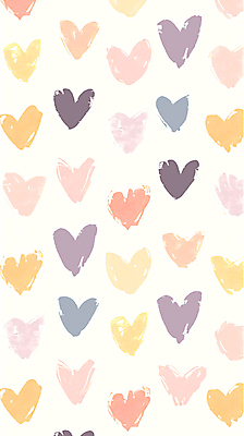 JPG 디자인 백그라운드 패턴 일러스트 사랑 사람없음 컬러풀 귀여움 하트 국내일러스트 AI일러스트 AI콘텐츠 모양 감정 컬러 컨셉 무늬 파일형식