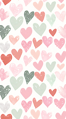 JPG 디자인 백그라운드 패턴 일러스트 사랑 사람없음 컬러풀 귀여움 하트 국내일러스트 AI일러스트 AI콘텐츠 모양 감정 컬러 컨셉 무늬 파일형식