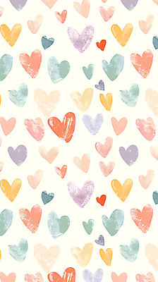 JPG 디자인 백그라운드 패턴 일러스트 사랑 사람없음 컬러풀 귀여움 하트 국내일러스트 AI일러스트 AI콘텐츠 모양 감정 컬러 컨셉 무늬 파일형식