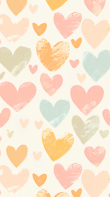 JPG 디자인 백그라운드 패턴 일러스트 사랑 사람없음 컬러풀 귀여움 하트 국내일러스트 AI일러스트 AI콘텐츠 모양 감정 컬러 컨셉 무늬 파일형식