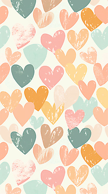 JPG 디자인 백그라운드 패턴 일러스트 사랑 사람없음 컬러풀 귀여움 하트 국내일러스트 AI일러스트 AI콘텐츠 모양 감정 컬러 컨셉 무늬 파일형식