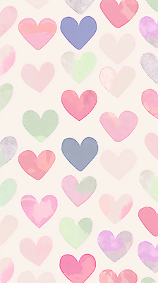 JPG 디자인 백그라운드 패턴 일러스트 사랑 사람없음 컬러풀 귀여움 하트 국내일러스트 AI일러스트 AI콘텐츠 모양 감정 컬러 컨셉 무늬 파일형식