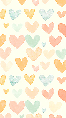 JPG 디자인 백그라운드 패턴 일러스트 사랑 사람없음 컬러풀 귀여움 하트 국내일러스트 AI일러스트 AI콘텐츠 모양 감정 컬러 컨셉 무늬 파일형식