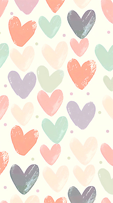 JPG 디자인 백그라운드 패턴 일러스트 사랑 사람없음 컬러풀 귀여움 하트 국내일러스트 AI일러스트 AI콘텐츠 모양 감정 컬러 컨셉 무늬 파일형식