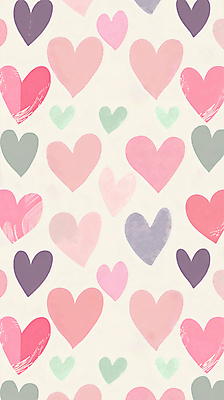 JPG 디자인 백그라운드 패턴 일러스트 사랑 사람없음 컬러풀 귀여움 하트 국내일러스트 AI일러스트 AI콘텐츠 모양 감정 컬러 컨셉 무늬 파일형식