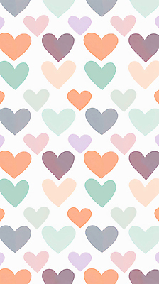 JPG 디자인 백그라운드 패턴 일러스트 사랑 사람없음 컬러풀 귀여움 하트 국내일러스트 AI일러스트 AI콘텐츠 모양 감정 컬러 컨셉 무늬 파일형식