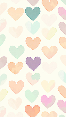 JPG 디자인 백그라운드 패턴 일러스트 사랑 사람없음 컬러풀 귀여움 하트 국내일러스트 AI일러스트 AI콘텐츠 모양 감정 컬러 컨셉 무늬 파일형식