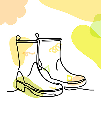 디자인 무늬 일러스트 장화 사람없음 장식 라인아트 오브젝트 한켤레 국내일러스트 AI파일 1 선 신발 파일형식 벡터
