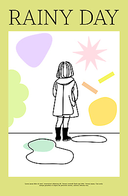 여자 패션 무늬 일러스트 장화 한명 성인 비 웅덩이 성인여자한명만 벡터 국내일러스트 AI파일 자연요소 1 신발 날씨 사람 여자한명만 성인여자만 파일형식