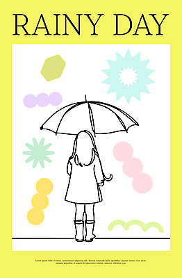 여자 패션 무늬 일러스트 우산 장화 한명 들기 소녀 비 소녀한명만 벡터 국내일러스트 AI파일 자연요소 1 어린이 신발 모션 날씨 사람 여자한명만 소녀만 파일형식