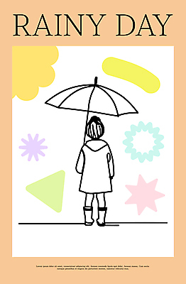 패션 남자 어린이 무늬 일러스트 우산 장화 한명 들기 소년 비 소년한명만 벡터 국내일러스트 AI파일 자연요소 1 신발 모션 날씨 사람 남자한명만 소년만 파일형식