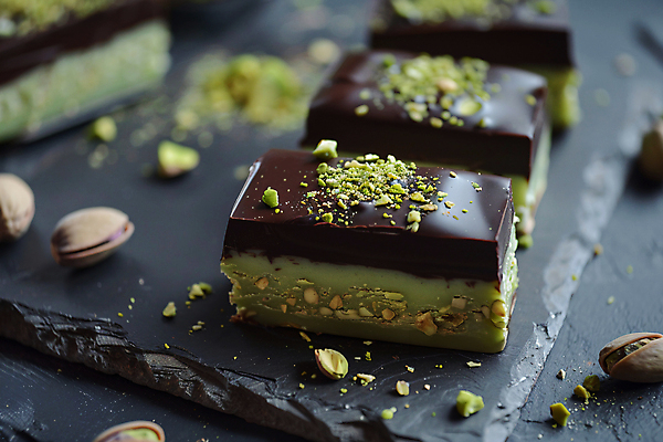 JPG 편집이미지 디저트 사람없음 유행 초콜릿 디지털합성 피스타치오 편집실사 두바이초콜릿 AI포토 AI콘텐츠 음식 견과류 CG 파일형식