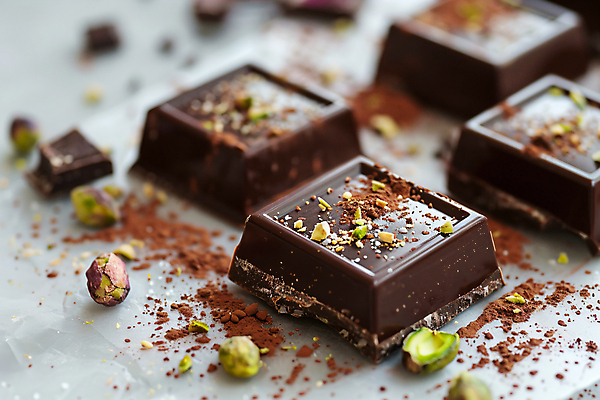 JPG 편집이미지 디저트 사람없음 유행 초콜릿 디지털합성 피스타치오 편집실사 두바이초콜릿 AI포토 AI콘텐츠 음식 견과류 CG 파일형식