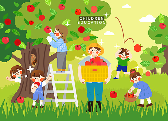 전신 여자 교육 남자 어린이 일러스트 사다리 웃음 들기 소녀 소년 여러명 성인 반짝임 부모 수확 가을 농촌 시골 체험 떨어짐 사과 과수원 즐거움 오르기 힐링 농촌체험 줍기 국내일러스트 AI파일 계절 감정 다수 컨셉 농업 과일 가족 모션 표정 사람 도구 체험학습 파일형식 벡터