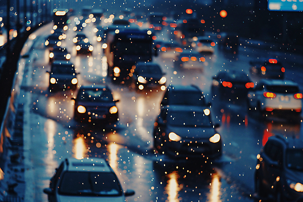 JPG 편집이미지 도로 자동차 사람없음 물 여름 비 홍수 디지털합성 장마 폭우 편집실사 침수피해 AI포토 AI콘텐츠 자연요소 계절 길 육상교통 교통시설 날씨 피해 비_날씨 자연재해 CG 파일형식