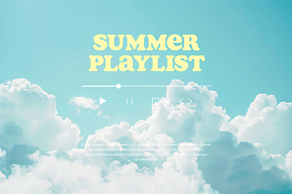 PSD 구름 편집이미지 하늘색 백그라운드 하늘 사람없음 햇빛 여름풍경 커버 분위기 앨범 디지털합성 재생 감성 플레이리스트 이미지편집 자연요소 음악 컨셉 풍경 파란색 태양 파일형식 여름_계절