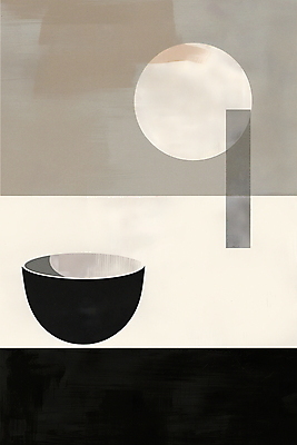 JPG 그릇 포스터 예술 일러스트 추상 사람없음 고요 회색 우아함 모던 심플 예술품 국내일러스트 AI일러스트 AI콘텐츠 식기 컬러 컨셉 무늬 파일형식