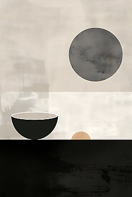 JPG 그릇 포스터 예술 일러스트 추상 사람없음 고요 회색 우아함 모던 심플 예술품 국내일러스트 AI일러스트 AI콘텐츠 식기 컬러 컨셉 무늬 파일형식